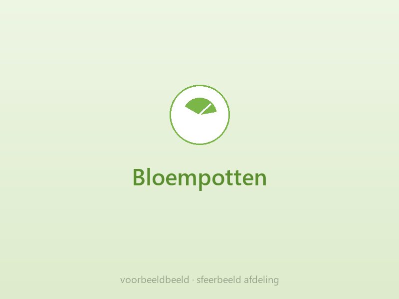 De bloempottenwand in onze winkel